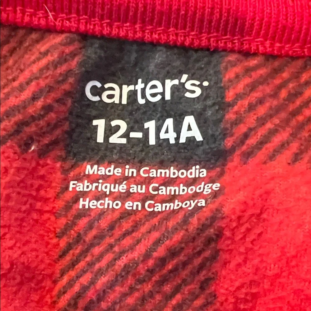 Carter's Red and Black Buffalo Plaid Girls' Nightgown